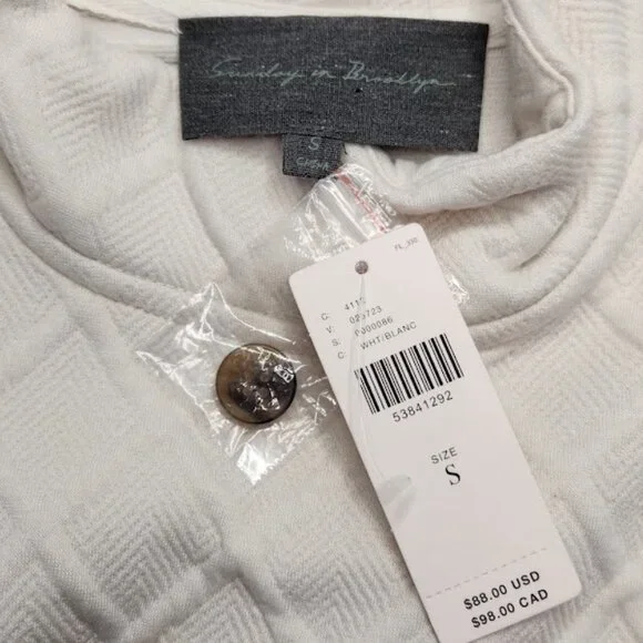 Sunday in Brooklyn (Anthropologie) Women's 3/4 Sleeve Mock Neck Sweater Sz Sm - Picture 4 of 4